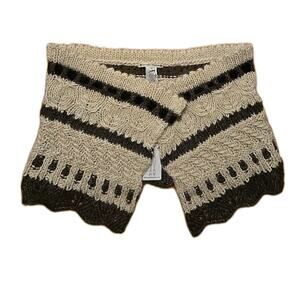 Women's Nanette Lepore Cable Knit Sweater Cape Wool Blend New With Tags